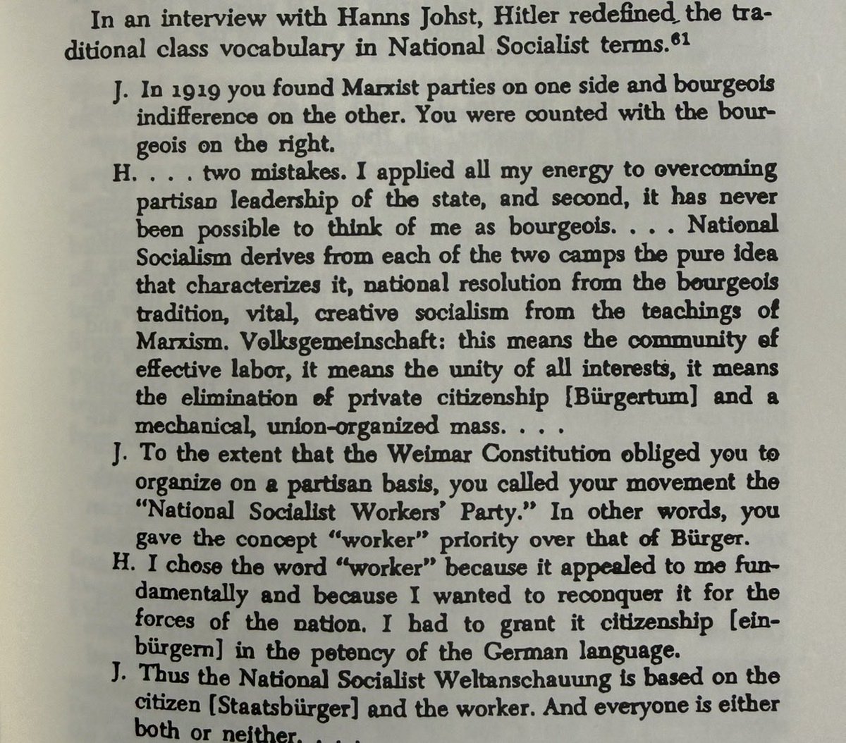 MartinRosen_'s tweet photo. Yo en cambio tomo la palabra a la ortodoxa hitleriana: “El nacionalsocialismo extrae de cada uno de los dos campos la idea pura que lo caracteriza: la determinación nacional de la tradición burguesa, el socialismo vital y creador de las enseñanzas del marxismo” https://t.co/UdOzrzgMPI