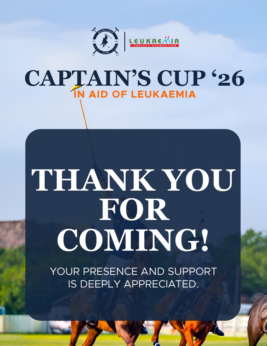 lpf_ghana's tweet photo. THANK YOU FOR BEING PART OF IT! 
The Captain’s Cup ’26 was made even more special by everyone who showed up, supported, participated and contributed to this important cause.
Your presence and support mean so much to us and to the Leukaemia Project Foundation. https://t.co/Uz61tmJhRy