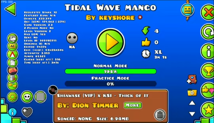 mealyclan's tweet photo. (this is serious) unknown player BERTH has completed tidal wave and has claimed hardest in australia as his second only extreme demon and 200k attempts https://t.co/JqEmZptyQ1