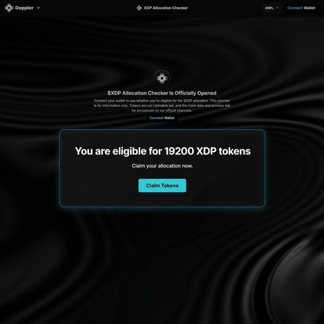 n0day0ff's tweet photo. 🚀 $XDP is entering a new chapter!

Doppler Finance is bringing tokenized capital markets into focus.

Airdrop info: https://t.co/bpEMPgD56M

Check your eligibility and verify the official claim instructions before connecting your wallet. https://t.co/2GHrtPCgs0