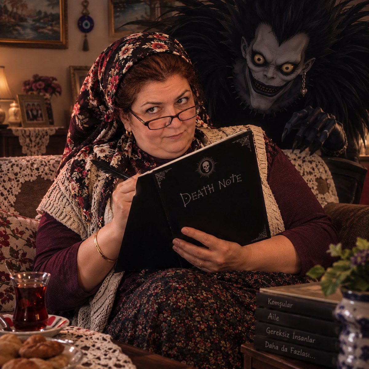 pisko_13's tweet photo. @munferit28 Halanız Şinigami'ye ait death note'a sahip sanırım 😅

(Halanıza saygılar ellerinden öperiz😊🫡) https://t.co/n48pqNvKrO