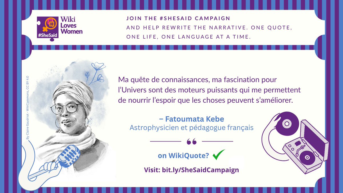 WikiLovesWomen's tweet photo. Women. Words. Knowledge.

We sense a theme. 😏

Our #SheSaid2026 visuals feature illustrations from Franc Autrices, created by Wiki Loves Women in partnership with Les sans pagEs. 🎨
👉 https://t.co/FJMHyqWzvj https://t.co/Bm3hJL94yd
