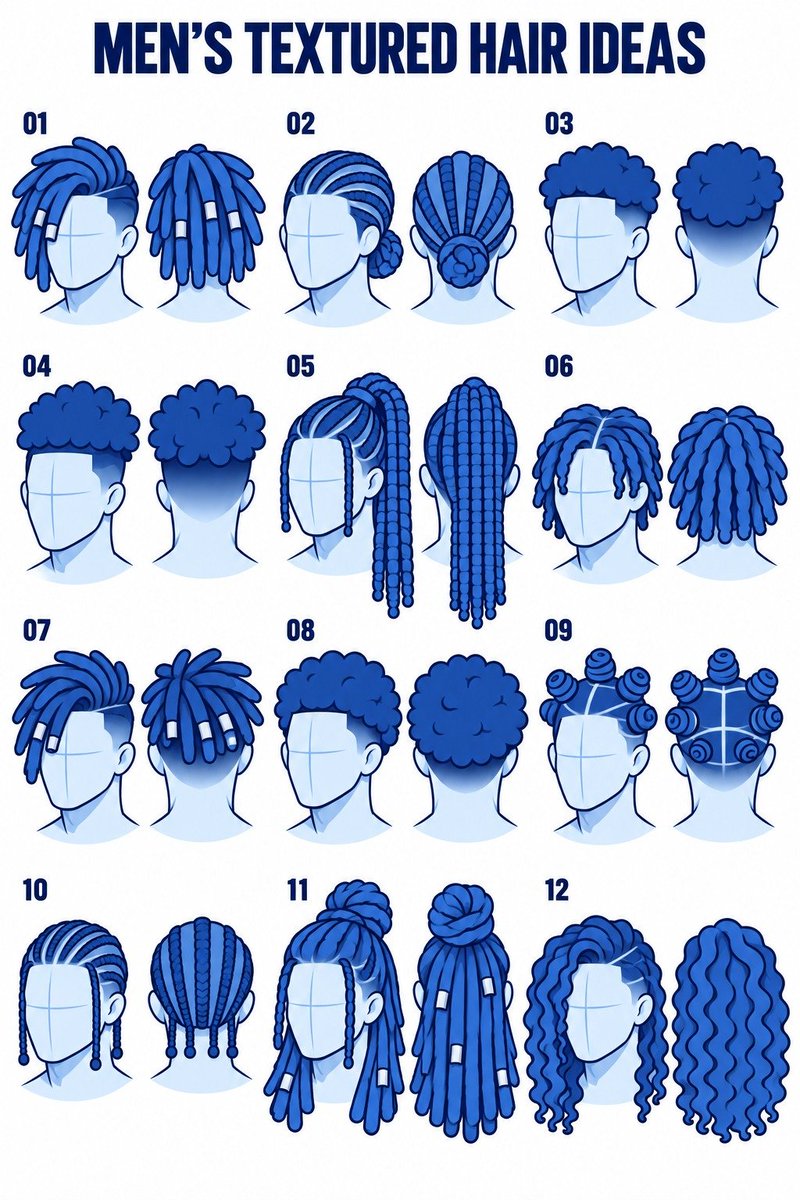 BearDesignX's tweet photo. Men’s textured hair ideas, Which one is your favorite? https://t.co/89b3a6UoIR
