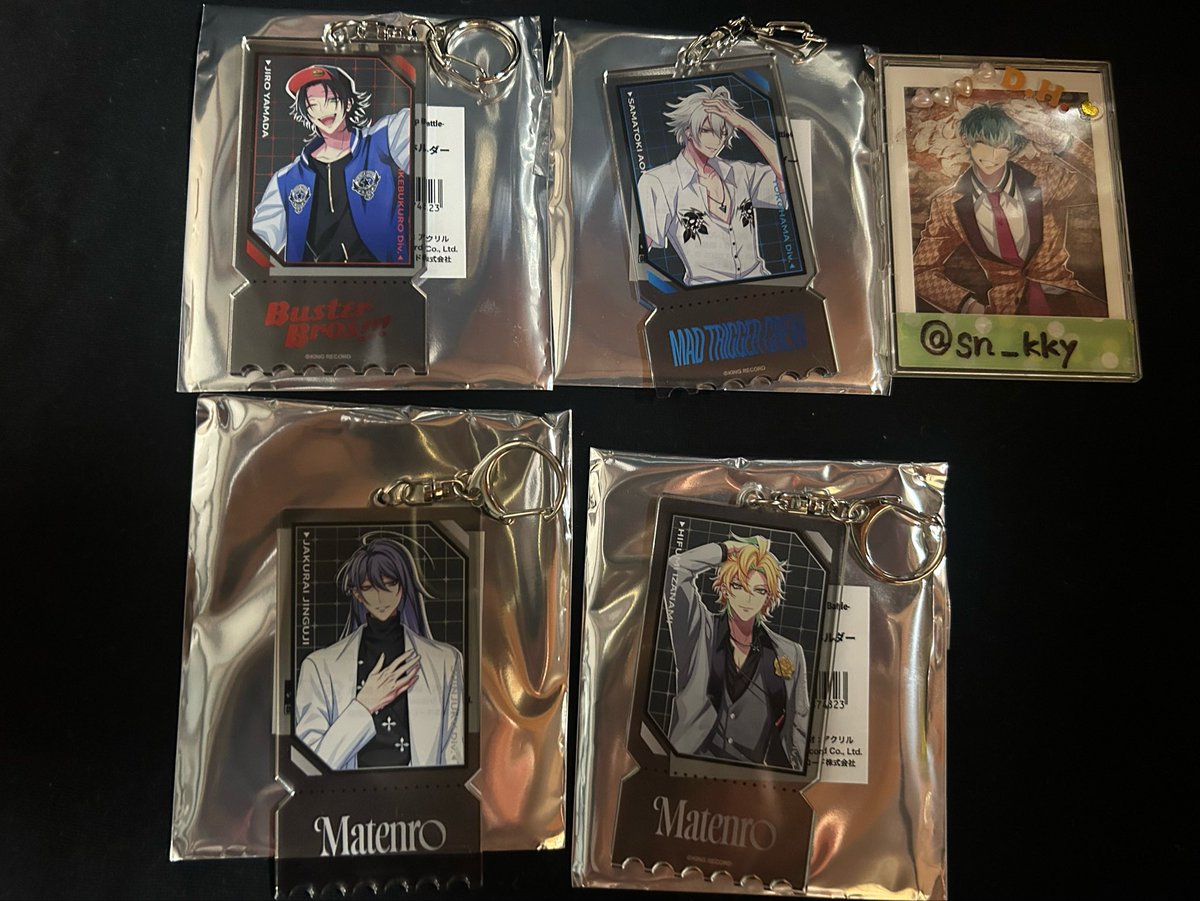 sn_kky's tweet photo. 【交換】ヒプノシスマイク ヒプマイ 12th ライブ チケット風アクリルキーホルダー
アクキー

譲:二郎・左馬刻・寂雷・一二三

求:零 1 ・ 簓

左馬刻は簓とのみ。

10月3日・4日ライブ現地手渡し
または郵送 https://t.co/0QSLmm5cE5