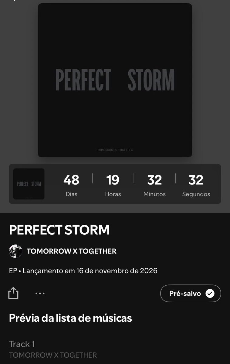TXT_BR's tweet photo. 📣 A página de pre-save contagem regressiva do “PERFECT STORM” já está disponível no Spotify!!

PRECISAMOS DE TODO MUNDO FAZENDO O PRÉ-SAVE NO SPOTIFY E POSTANDO AQUI OS PRINTS AQUI!!! 👇

📎: https://t.co/mawMBR08Hl

Deem RT, comentem com prints e marquem outros MOAs pra chegar no máximo de pessoas pra fazer o pre-save! 🔥

@TXT_members @TXT_bighit 
#TXT #TXT_Perfect_Storm