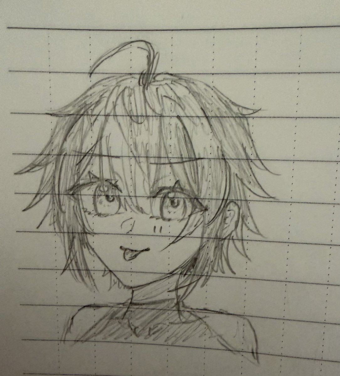 Snjriko's tweet photo. 授業中に描く絵が1番上手くいくのは何…。 https://t.co/bPAWiF6a2C