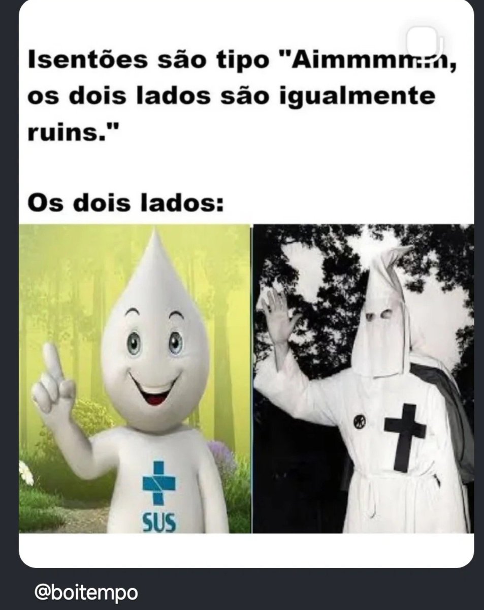 baphokitty_'s tweet photo. Não permita que questionem seu voto. Porque não estão questionando apenas o seu voto, estão questionando sua capacidade de autodeterminação e análise. Seu voto não precisa fazer sentido pro outro. Basta fazer sentido pra você mesmo. Esse tipo de simplificação abaixo não apenas é coisa de cuzão burro e arrombado, é também uma tentativa de cobrar uma lealdade ideológica que você não deve aos outros. Você é livre nas suas convicções. Vote Lula ou Bolsonaro, só você conhece os seus motivos. Desde que o respeito seja recíproco, é claro.
Essa galera mimada que vive em um mundo unidimensional não merece explicações. Eles são incapazes de compreender porque vivem com base em projeção. Ou se projetam à esquerda ou à direita. A personalidade deles se resume a isso. Eles não tem coragem de se olhar no espelho e definir que tipo de pessoa eles são. Porque isso requer honestidade e responsabilidade. Então é melhor terceirizar ao painho/grupo favorito.