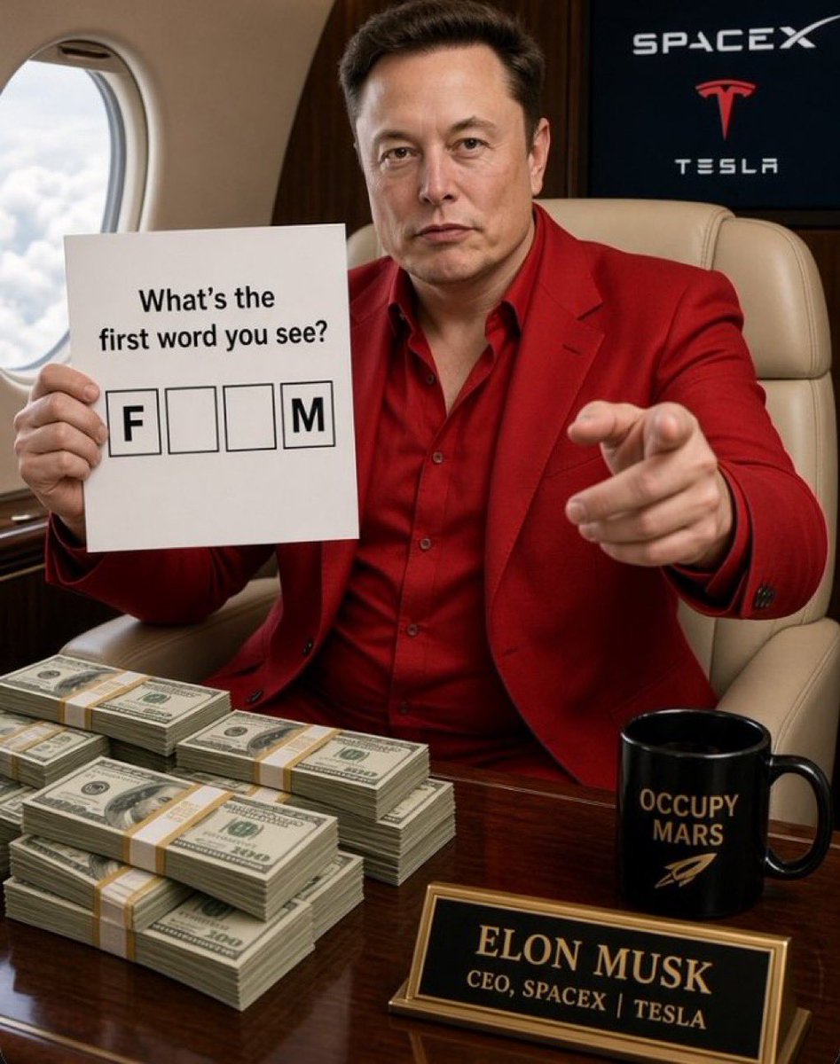 elonunive's tweet photo. F _ _ M 👀
What’s the first word you see? 💰           $1,600 prize — Go! https://t.co/GWNaAoY13i