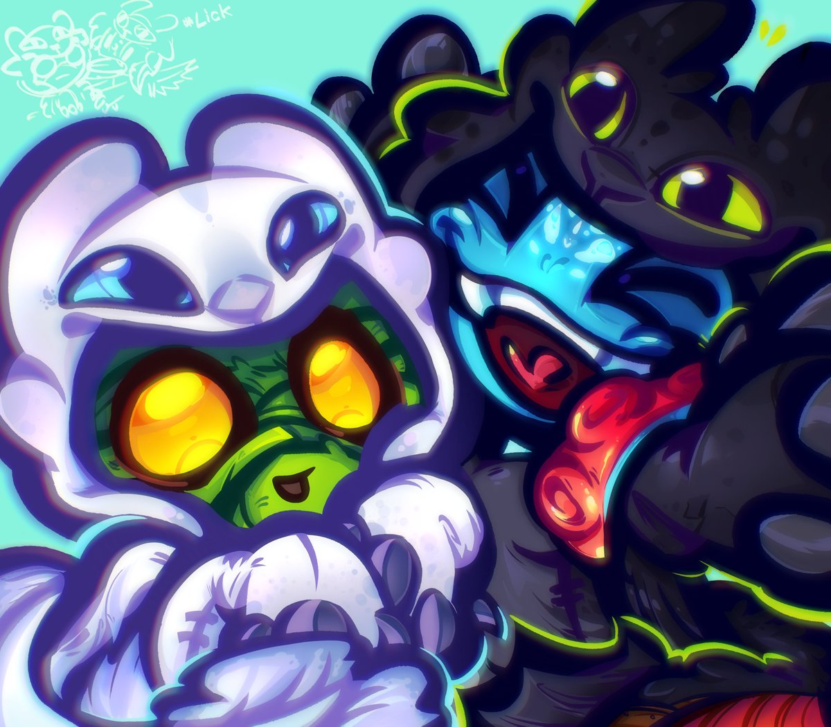 BreadwMaggots's tweet photo. Dragons, I guess? 

(Request)
#ArtofLegends #Fizz #Amumu #HTTYD https://t.co/4I419HaUCu
