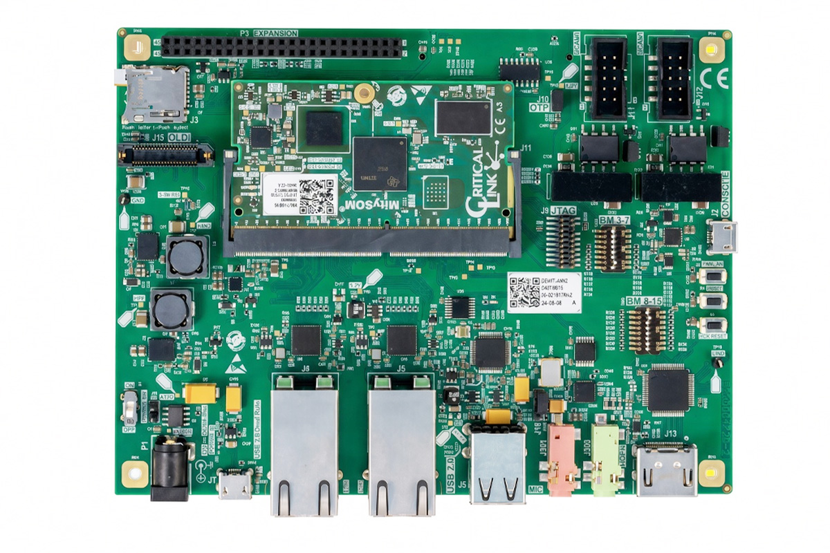 cnxsoft's tweet photo. SO-DIMM system-on-modules powered by Texas Instruments AM62, AM62A, or AM62P SoCs.
https://t.co/hWHGKpzAUj

Critical Link MitySOM-AM62x/A/P is a family of SoMs designed for industrial automation, HMI, and other embedded applications. The family includes the general-purpose MitySOM-AM62, AI-focused MitySOM-AM62A, and multimedia-oriented MitySOM-AM62P system-on-modules.

The modules are supported by TI’s Processor SDKs and Critical Link’s software stack, which provides Yocto-based Linux, prebuilt images, Linux kernel and U-Boot sources, and toolchains. The company also offers the MitySOM-AM62x/A/P Development Kit, exposing the SoM’s main interfaces, such as dual Gigabit Ethernet, dual 10/100 Ethernet, dual CAN, HDMI, etc.