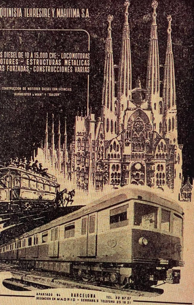 enric_marc's tweet photo. Folleto informativo de la Maquinista Terrestre y Marítima imagino de los años 50.... #barcelona #mtm #sagradafamilia #metro #tramvia https://t.co/BoC0fLkSnj