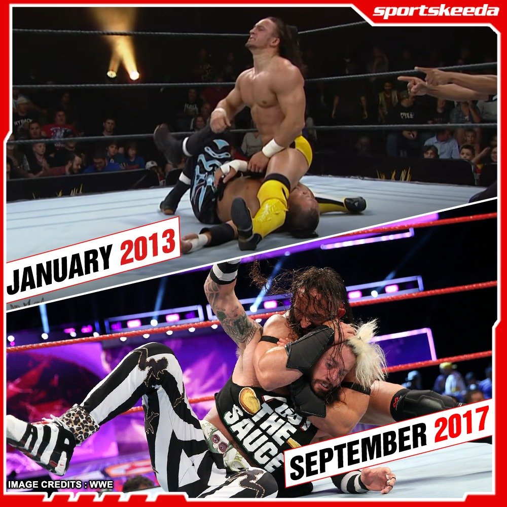 SKWrestling_'s tweet photo. The late PAC's debut and farewell match in WWE 💔 https://t.co/JNsOdH9VtK