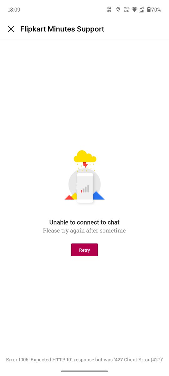 vivekgaud9355's tweet photo. @flipkartsupport  @Flipkart Facing issues with my Flipkart Minutes order #OD338742222775546500 Tried calling &amp; using in-app support chat since morning but getting Error 1006 / HTTP 427
​Need urgent assistance with my return/refund request for this order Please look into this ASAP https://t.co/UXWRlhU5D2