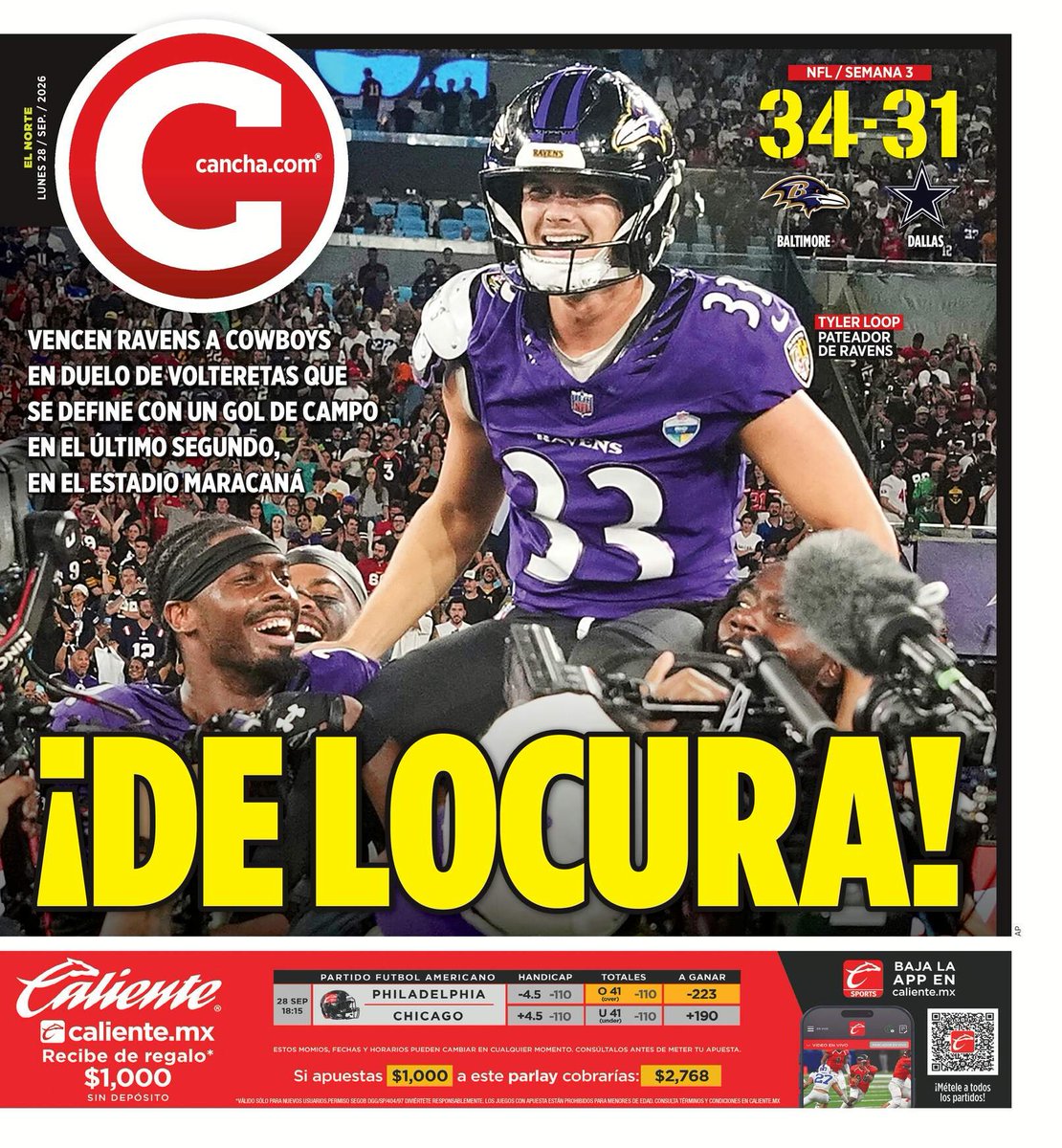SancadillaNorte's tweet photo. La #portada 🗞️ de CANCHA @elnorte https://t.co/pYcbD2MAhU