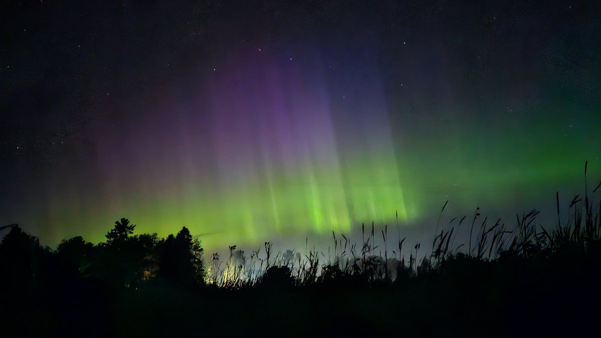 ValimakiJari's tweet photo. 18.8.26 Clock 1:26 Northernlights Trees Skyview Loimaa Finland #northernlights #nightphotography #starrynight #loimaa #finland https://t.co/taR8MUjHed