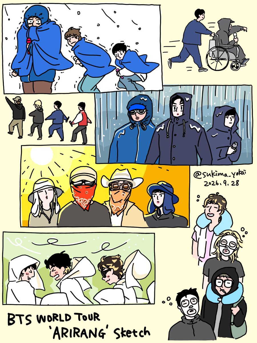 sukima_yokai's tweet photo. ARIRANG活動のビハインドを見返した。
7人、暑い日も寒い日も雨の日も風の日もケガしてても眠くても、ずっと頑張ってて仲良くて最高だった。
#방탄소년단 #BTS #BTS_WORLDTOUR_ARIRANG https://t.co/dpvn0VD1VA