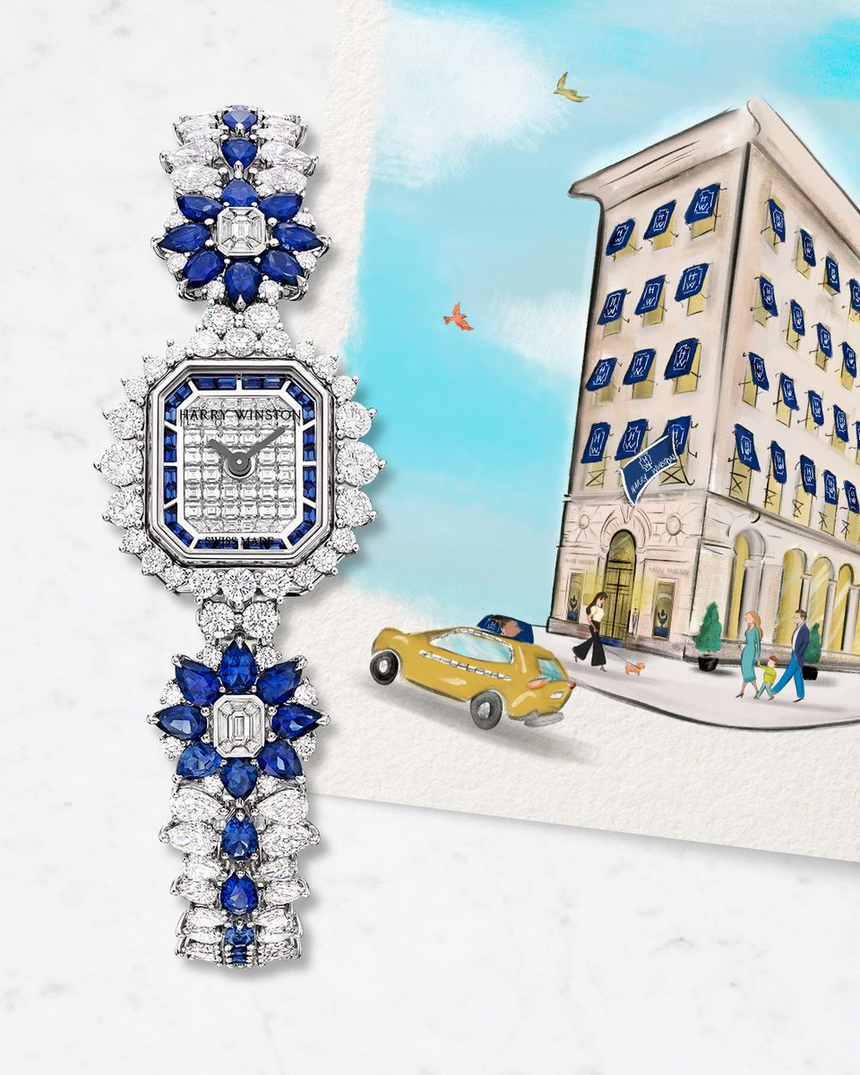 HarryWinston's tweet photo. New York’s finest hour. The Marble Marquetry timepiece nods to the star-shaped marble pattern adorning the House’s Fifth Avenue salon. Discover: https://t.co/FXbpuk8p8u #HarryWinston #WinstonNewYork https://t.co/ANLiTdWFhi