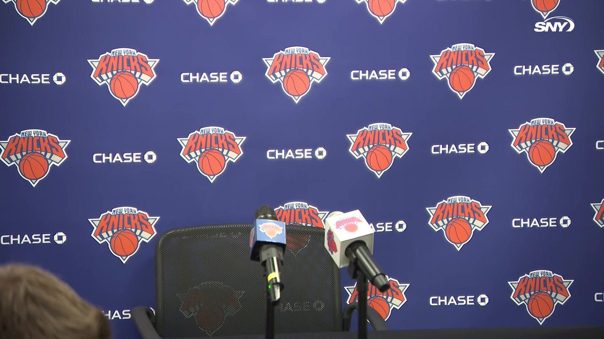 sny_knicks's tweet photo. It's media day for the NBA champion New York Knicks https://t.co/lOOEajBXzW