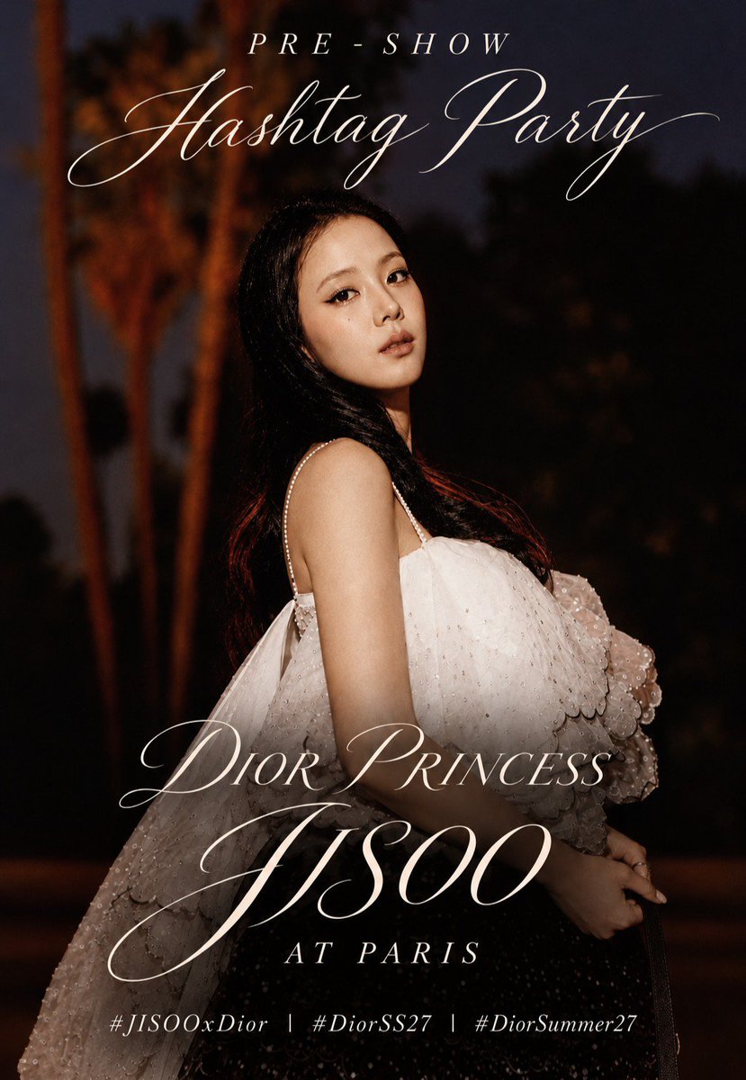 ForeverKimJisoo's tweet photo. 📢 PRE-SHOW HASHTAG PARTY
for JISOO x DIOR PFW

📍 Use the hashtags once JISOO arrives in Paris. 🇫🇷

Stay mad, angry, or whatever—but as a fan, you have plenty of things you can do. 🙂 Instead of wasting your energy elsewhere, come join the hashtag party and show JISOO your support!

Let’s make her Paris arrival loud! 🫶🏻