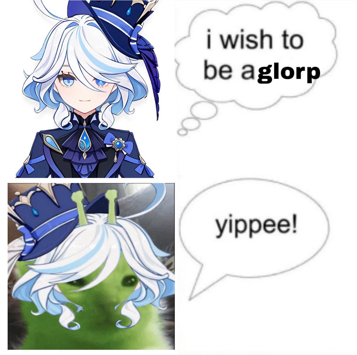 dailyfuriglorp's tweet photo. FURINA WISHES TO BE A GLORP ‼️ https://t.co/9E4zZJCYli