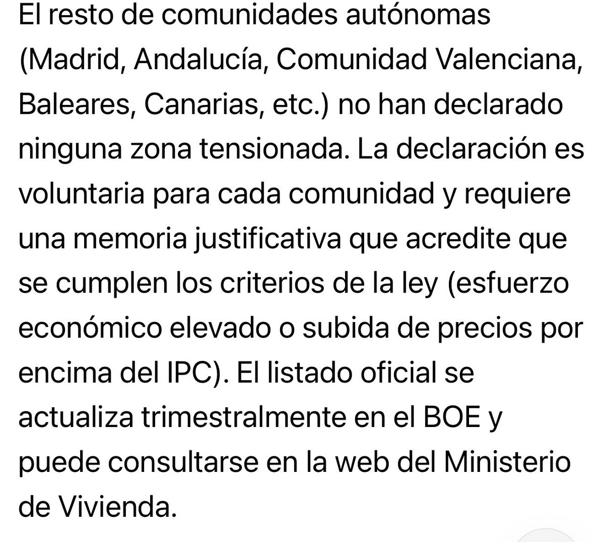 oscar_puente_'s tweet photo. Solo 5 comunidades autónomas han declarado zonas tensionadas en su territorio, al amparo de la Ley de Vivienda. Las restantes, entre ellas Madrid, València, Baleares o Andalucía, no han encontrado ninguna zona o municipio que mereciera aplicar tal medida. Pero la culpa es del PSOE.