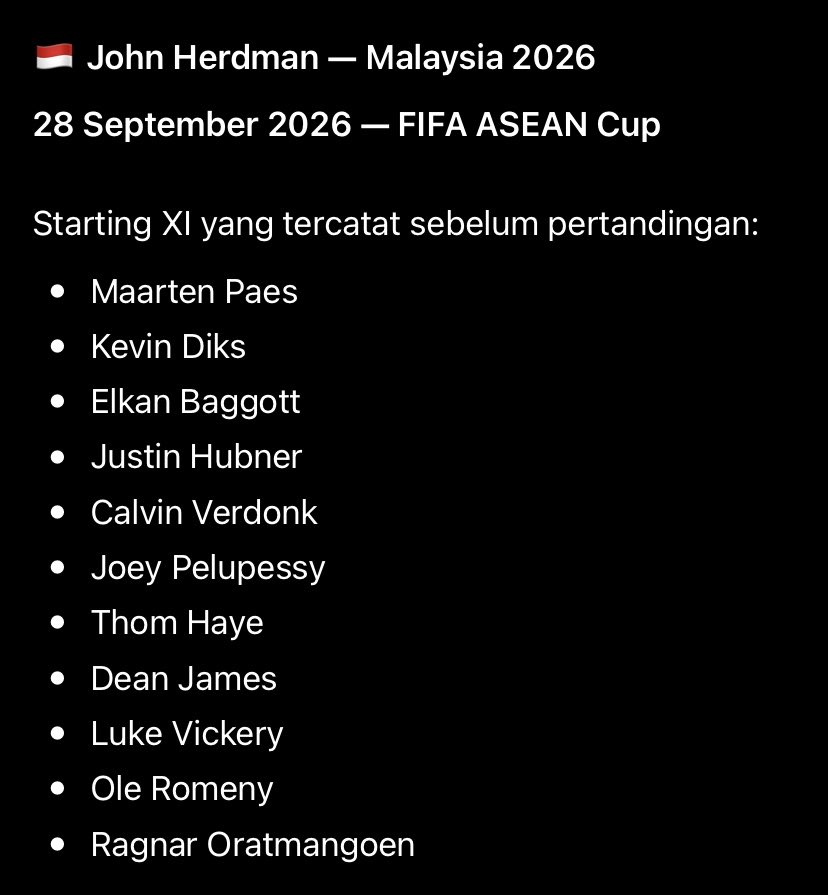 monkeyboyIND's tweet photo. – era STY: komposisi pemain Liga 1 + 1 Elkan Baggott, menang 4–1 lawan Malaysia.
– era JH: starting XI didominasi pemain diaspora/berkarier di luar negeri, kita lihat seberapa hebat.

#TimnasDay #haye https://t.co/JNC08KHing