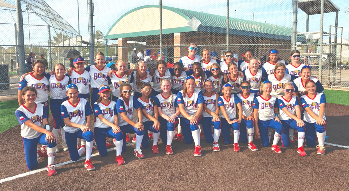 TexasGlory's tweet photo. 12u Texas Glory & 12u Texas Glory (RWB) are 2026 12u NTFCA Tracy Beard Invitational Champs.
https://t.co/gnBX0S3hw5
#fastpitch #TracyBeard #CoChamps
@EastonFastpitch @ripitsports @pitchcomSports @sqairz @bsnsports @ntfca https://t.co/aW09GQexvx