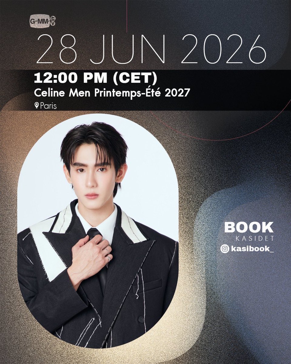 fforceb's tweet photo. #BookKasidet @celineofficial 
#CELINE #CelineEte2027 #kasibook

srsly I’m beyond proud of Book. Getting invited to PFW twice is truly something to be proud of, and I want him to be so proud of himself too. I know how hard he’s worked to get the brand to recognize him and how much effort he puts into every Instagram post.
 
And for this one, I’d say he deserves all the applause and recognition he could possibly get. We can do this, everyone! Let’s give our little star all the recognition he deserves! 

My Celine boy is back in Paris 🥺🤍