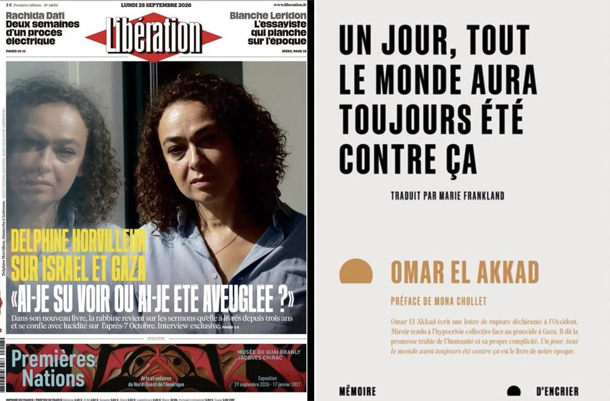 Arno_de_Nymous's tweet photo. Delphine #Horvilleur (@rabbidelphineH) n'est pas une girouette, car une girouette tourne avec le vent. Elle, c'est plutôt un anémomètre, elle ne tourne pas, elle mesure. Elle n'indique pas une position, elle mesure la pression.
Pendant de longs mois, elle a calculé le coût du silence sur #Gaza. Tant que se taire ne coûtait rien, elle s'est tu avec beaucoup de nuances de soutien. Puis un jour, elle a relevé sur son cadran que le silence était passé du statut de prudence à celui de pièce à conviction. Ce jour-là, à l'heure juste trop tard, quand le gouvernement génocidaire de #Netanyahou a lui-même annoncé la «conquête» de l'enclave, elle a commencé à s'inquiéter. Pas à s'indigner, non, juste à s'inquiéter, ce qui est le mode conditionnel de l'indignation.
Mais sa petite station météo n'est pas restée bloquée. Avec toute la force médiatique et communautariste à sa disposition, elle a continué à fustiger sévèrement les militants pro-palestiniens de LFI, à dénoncer les humoristes comme Blanche Gardin ou Guillaume Meurice, à tancer tous ceux qui prononçaient le mot interdit, celui qu'elle ne dit jamais elle-même : #Génocide. Parce que dans le rabbinat on ne nomme pas les choses qui fâchent, on les «questionne». 
Omar El Akkad a donné son titre à cette météo morale : «Un jour, tout le monde aura toujours été contre ça». Elle y travaille. Et @libe lui offre bien entendu sa Une pour certifier l'antidate, avec un titre sobre du genre «Ai-je su voir ?», qui a le mérite d'être hypocrite à souhait. Le jour venu devant les tribunaux, quand on relira les chronologies, elle pourra dire : «Je l'ai toujours dit».