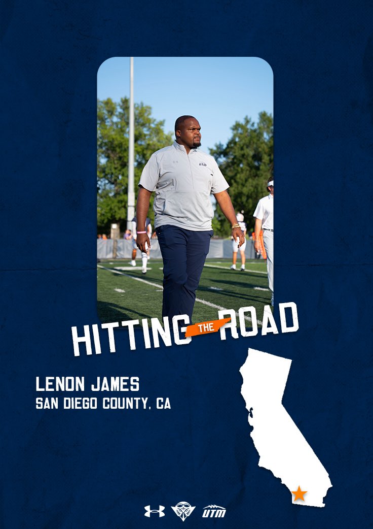 CoachLeno_UTM's tweet photo. San Diego County, weโre on the way! ๐ฃ๏ธโ๏ธ Ready to find the next Skyhawks. #GoSkyhawks #UTMRecruiting #HitTheRoad #Rise27 https://t.co/srZfJZuI6C