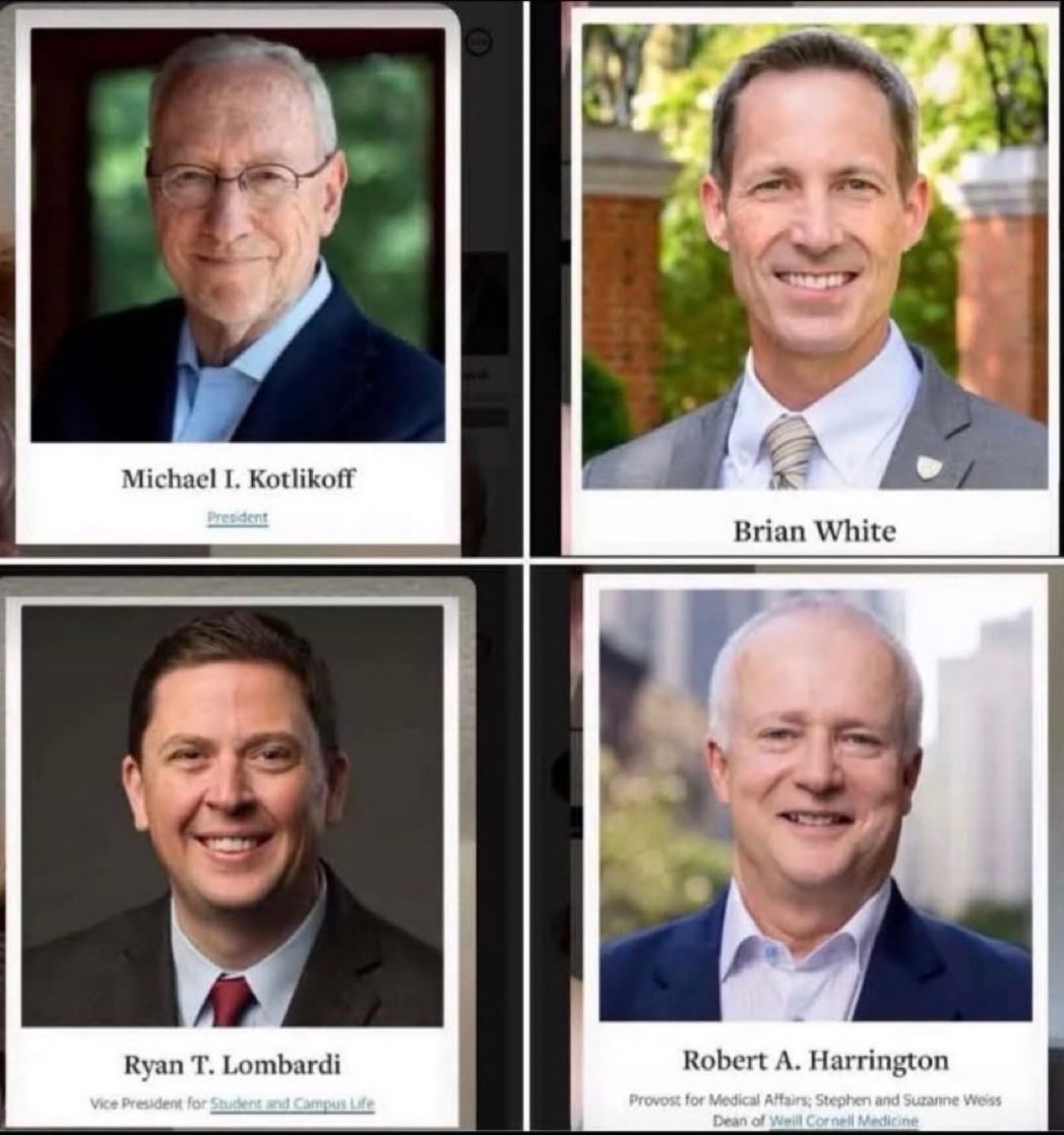 jaybrigitte's tweet photo. @Cornell These people must resign from their positions. https://t.co/vEo2b7Kmnm