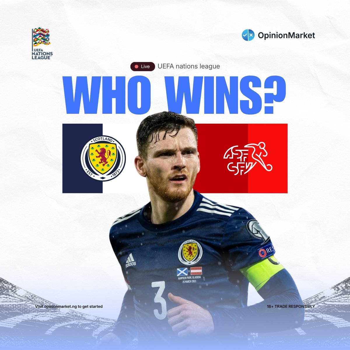 betsodds_'s tweet photo. Scotland 🏴󠁧󠁢󠁳󠁣󠁴󠁿 vs Switzerland 🇨🇭 — Robertson’s stare, Hampden roar, Swiss steel.

League B, no easy nights. Who walks away with the points?

Make your call. Trade it. 👇
https://t.co/JB6lmc3CoJ
#NationsLeague #SCOvsSUI https://t.co/GVRDmvNckl