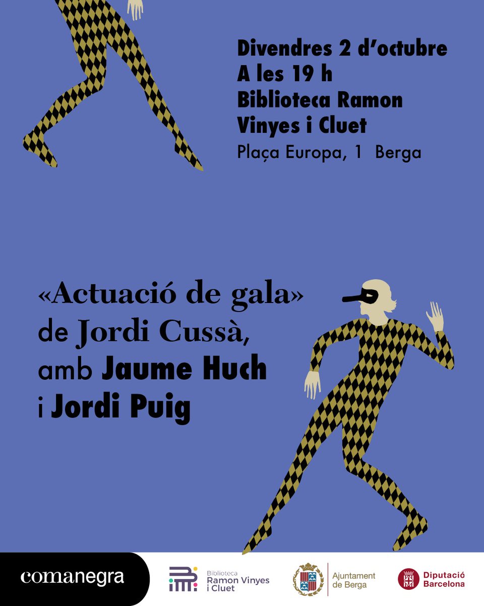 Comanegra's tweet photo. Aquest divendres fem la primera presentació de l'ACTUACIÓ DE GALA de Jordi Cussà i no us sorprendrà pas veure per on comencem. Serà bonic! La setmana que ve, Barcelona, però el primer és el primer. 😌 https://t.co/DLqsibPj5K