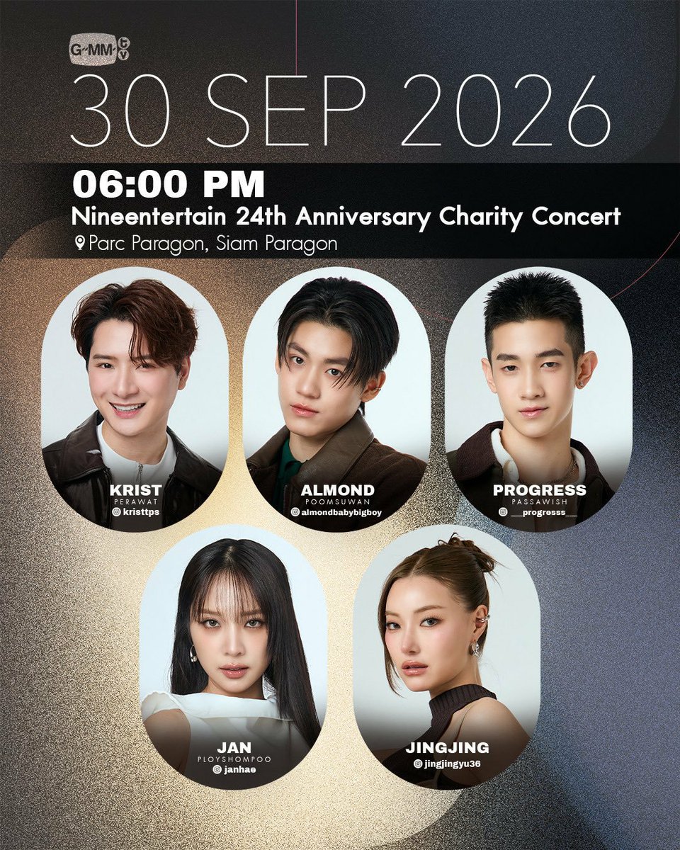 krist_est's tweet photo. #KristSchedule 

📌 Nineentertain 24th Anniversary Charity Concert

🗓️ 30/9/2026

⏰ 6.00 PM

🏠 Parc Paragon,  Siam Paragon

📌 DELSEY PARIS 80th Anniversary

🗓️ 4/10/2026

⏰ 5.00 PM

🏠 Men's Hall, 2nd floor, Siam Paragon

📌 Fan sign - GMMTV Fanival2026 Happy Family 

📅 12/10/2026

⏰ 4:30 PM

🏠 Union Hall, Union Mall 

📌 Krist 1st Album 'Silhouettes' Listening & Birthday Party 

📅 20/10/2026

⏰ 6:00 PM

🏠 IconSiam Hall, 7th floor, Iconsiam

#KristPerawat
@kristtps
#ยูยู่ของคุณพี