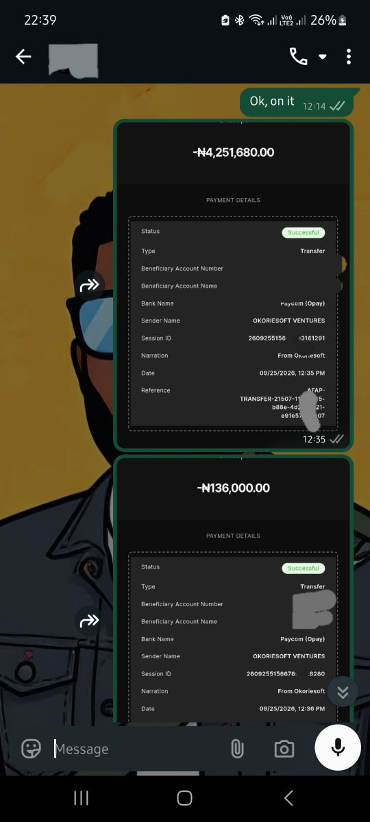 Okoriesoft's tweet photo. Some top crypto deals I did last week. 💰

We have done over 100 million Naira in transaction volumes this month alone. 💶💸

I am always active for all ur crypto deals hit me up on WhatsApp. 08165598828. 🥂 https://t.co/YSNWJeVV66