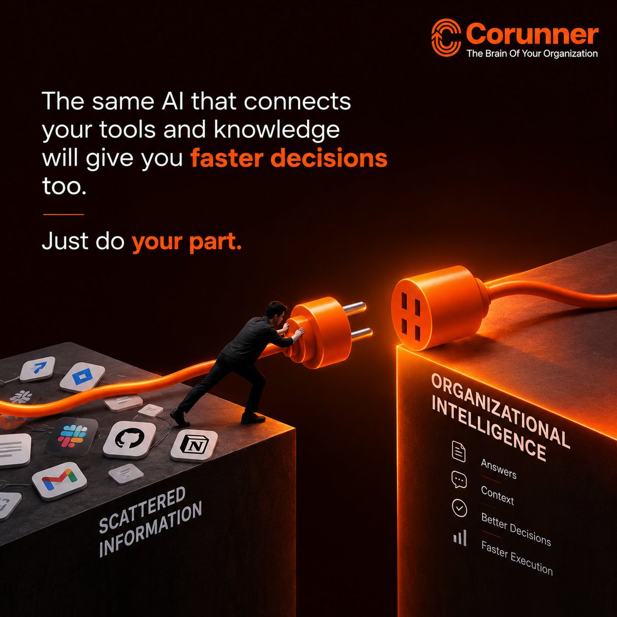corunnerai's tweet photo. AI can write the code. But does it know why?

Corunner keeps engineering memory active—connecting decisions, context, and evidence for developers and coding agents.

Your company already knows why. Make sure your next agent does too.

#Corunner #EngineeringAI #AIEngineering https://t.co/3v2QV786RY