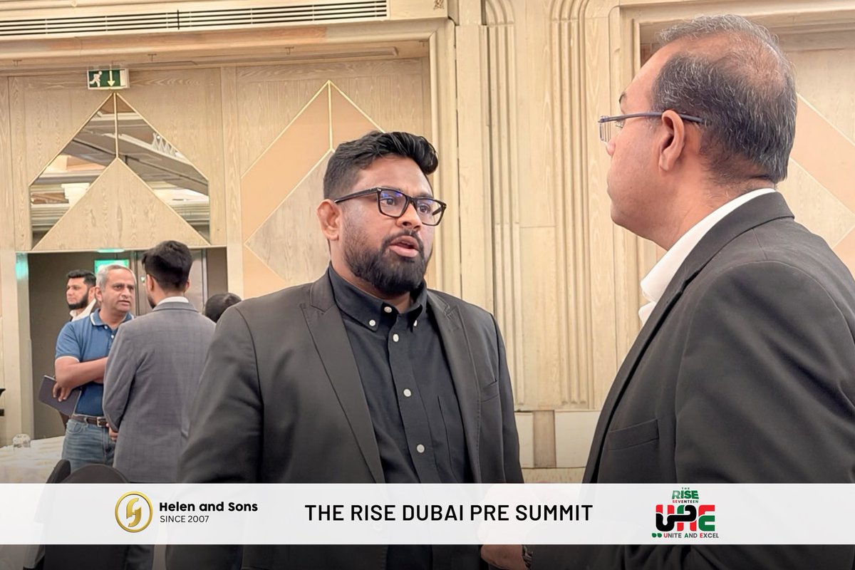 HelenandSons's tweet photo. Proud to be part of The Rise Dubai Pre Summit ✨ — connecting with visionary entrepreneurs, inspiring business leaders, and industry professionals shaping the future of business in the UAE 🇦🇪🌍

Excited to connect, collaborate, and create more possibilities together in Dubai 🌟🏙️ https://t.co/Ah3J6CcOOe