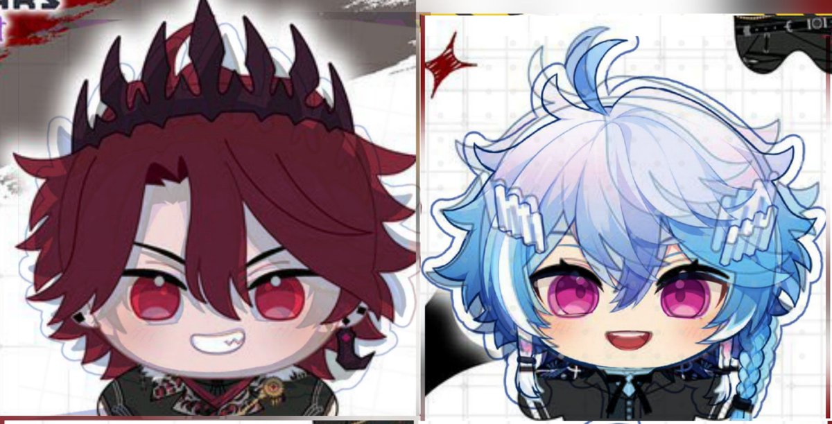 rxcoon31's tweet photo. Another sign of AI usage
Obviously we all know AI just uses exisiting image off the internet and I think the chibis are also big proof that she traced over AI art OR posted the generated art  to claim as her own. Either way this chibi is ripped off of the originals with AI https://t.co/MLWJZyrA4S