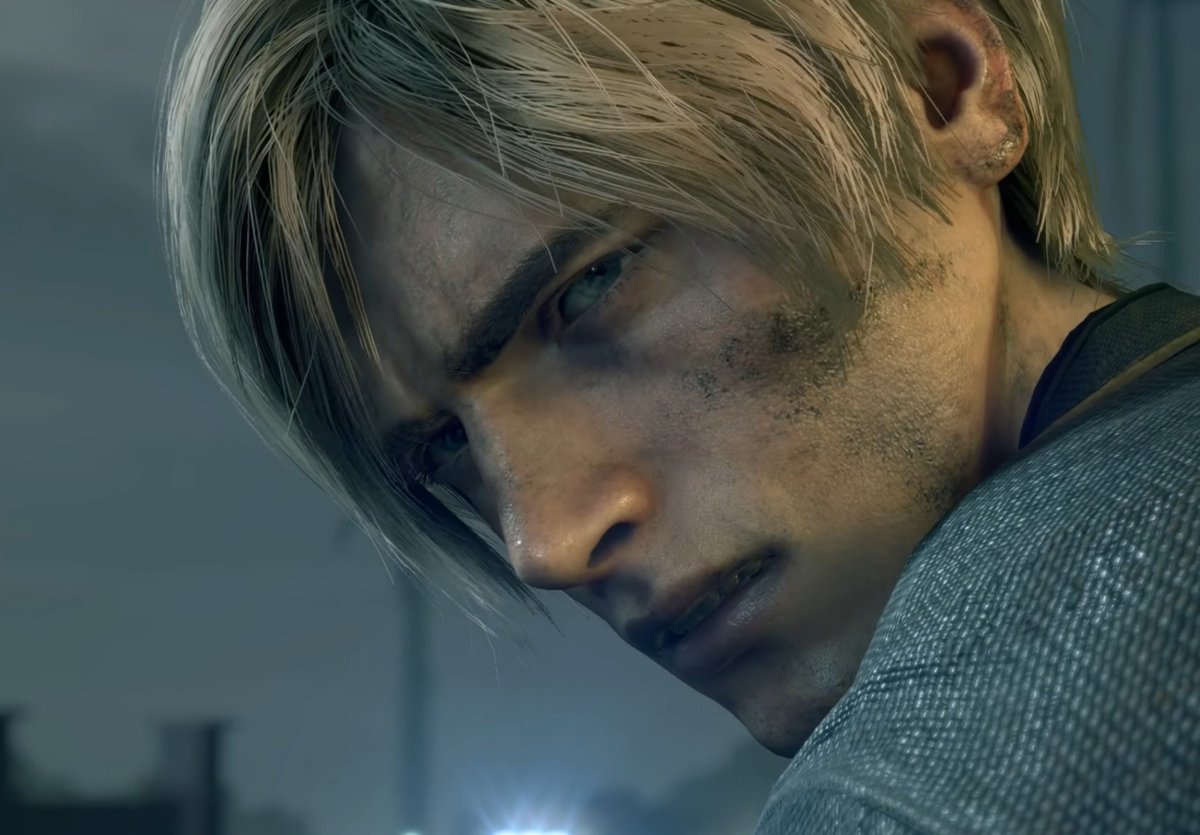 leonshipmovment's tweet photo. Was playing re4r again and had to pause because the way Leon looked at Ada was so cute here BUT then I noticed those THICK eyebrows and I started wondering if he got a whole rainforest on his balls and how smelly they gotta be after all that workout https://t.co/OEz70PjOXC
