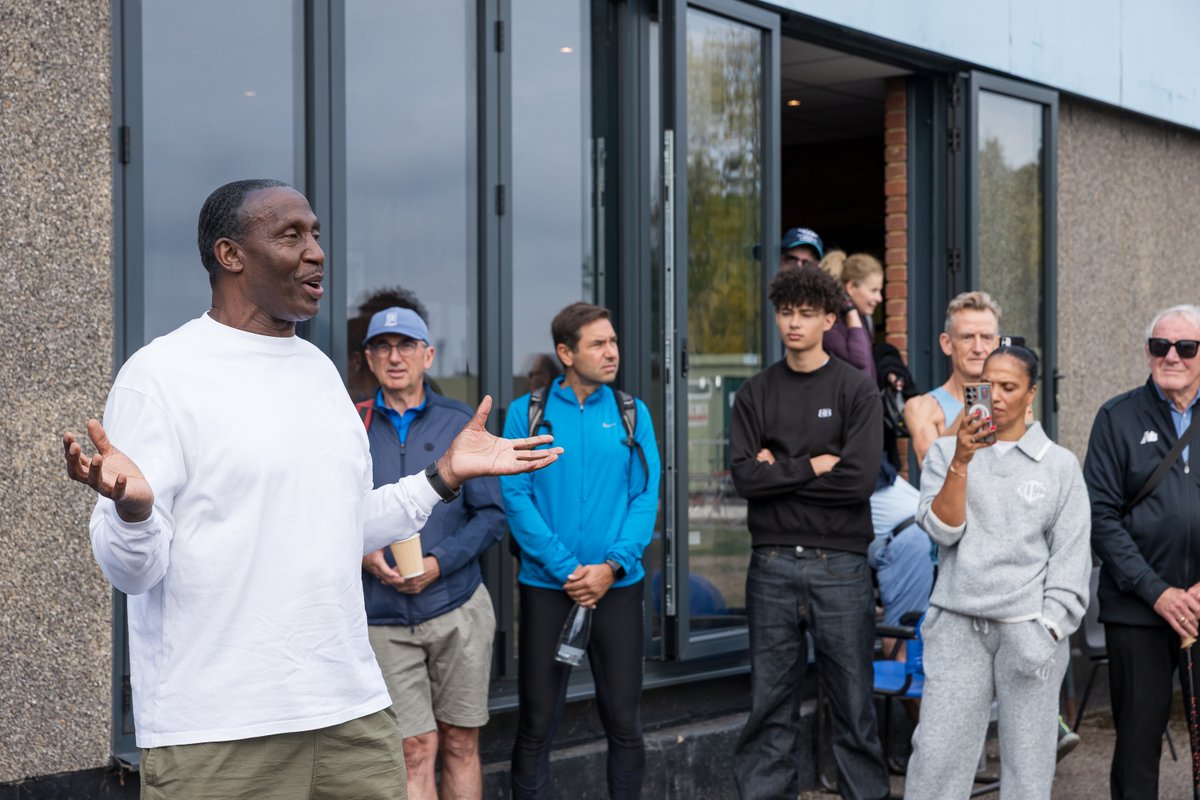 LBHF's tweet photo. British athletics legend Linford Christie returned to the stadium named in his honour - Linford Christie Stadium in Wormwood Scrubs – this weekend, to celebrating the refurbished track and field facilities https://t.co/I3j3O11jOB
