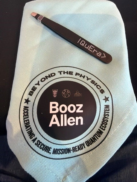 BillJVass's tweet photo. Key takeaways from #QWC2026: quantum is getting smaller, cheaper, and more power efficient. I’m encouraged by the progress in error correction, compact systems, and near-term neutral-atom machines. And my favorite swag? Tweezers. #IYKYK https://t.co/P38Q7sa9Tm