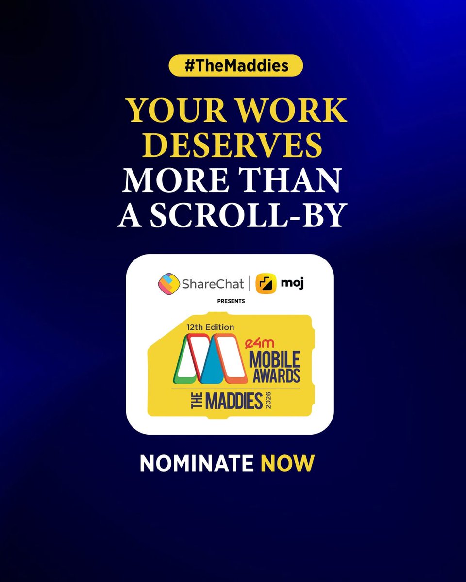 e4mtweets's tweet photo. Your campaign called. And it has one thing to say: it wants a Maddie.
From strategy and creativity to impact, #TheMaddies celebrates the work that goes beyond the scroll and makes a mark.
Think your campaign has what it takes?
Nominate Now : https://t.co/gMVu091Ee4
#Maddies2026 #MarketingAwards #AdvertisingAwards #MarketingExcellence #CreativeWork