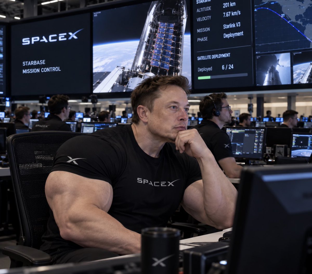 iam_smx's tweet photo. Can’t see Elon posting on 𝕏. Oh, I know where he is, locked in at the Starbase control room. F*cking Legend https://t.co/lluxKS4K9m