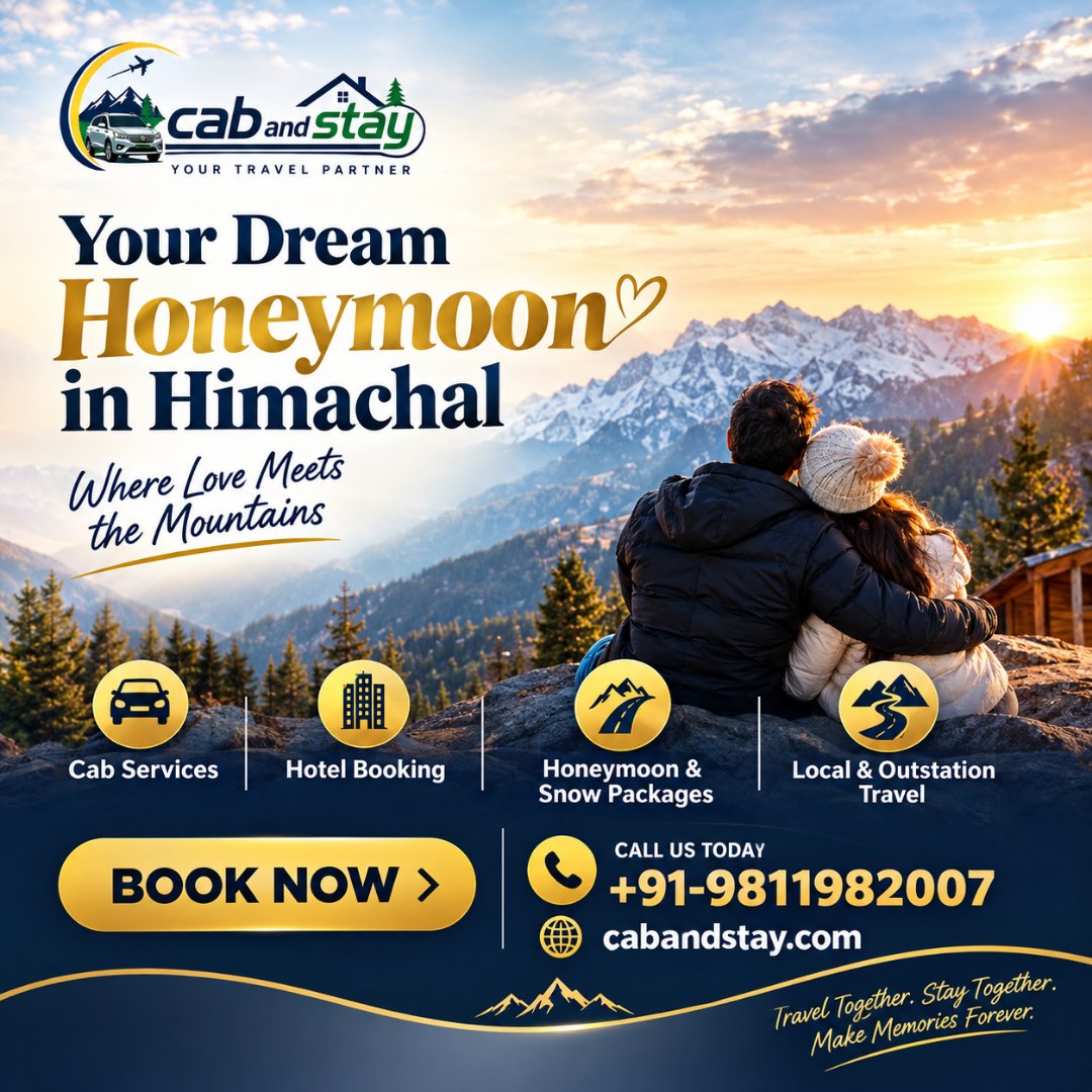 cabandstay's tweet photo. Your Dream Honeymoon in Himachal — Where Love Meets the Mountains.

🚖 Cab Services | 🏨 Hotel Booking
❄️ Honeymoon &amp; Snow Packages
🛣️ Local &amp; Outstation Travel

📞 +91-9811982007
🌐 https://t.co/f7KA9DdzM0

#HimachalHoneymoon #HoneymoonPackages #SnowHoneymoon #CabAndStay https://t.co/pCCoylWtUq