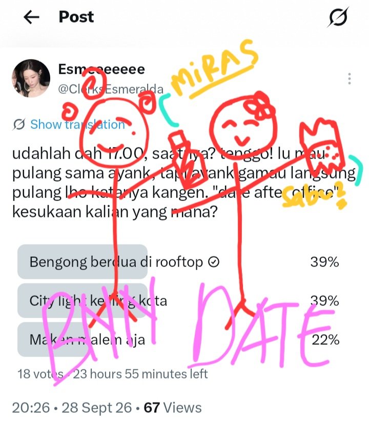 OfficerJeno's tweet photo. @ClerksEsmeralda Kok gaada pilihan mabok mabokan sih https://t.co/MbT4caIdl1