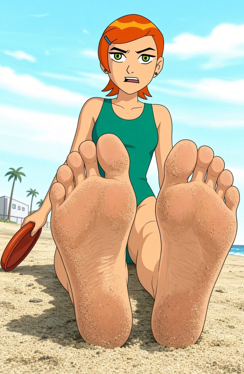pastelaspiemom's tweet photo. #edit #feet #footfetish #soles #sandyfeet #gwentennyson #ben10 https://t.co/maW6oOBN5C