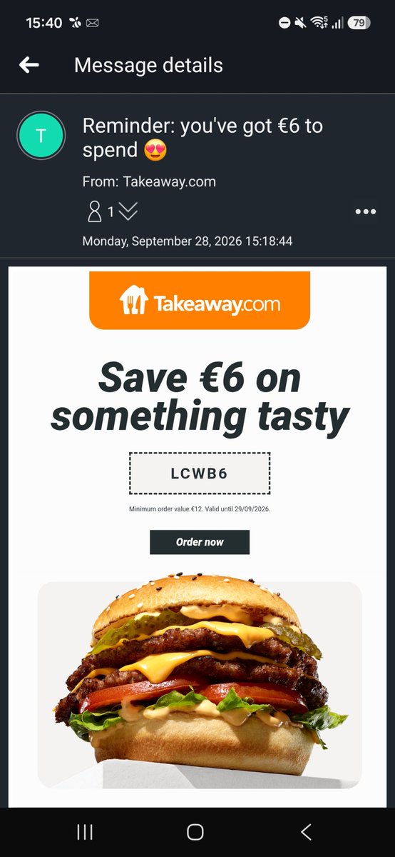 Kris_PTMS's tweet photo. @TakeawaycomBE  hoe komt het dat ik, na veelvuldig mij te hebben UITGESCHREVEN, voor de dagelijkse mails die jullie sturen, ze toch blijf krijgen? Ik ga een klacht indienen als het niet stopt. https://t.co/fvPqoJ2V0P