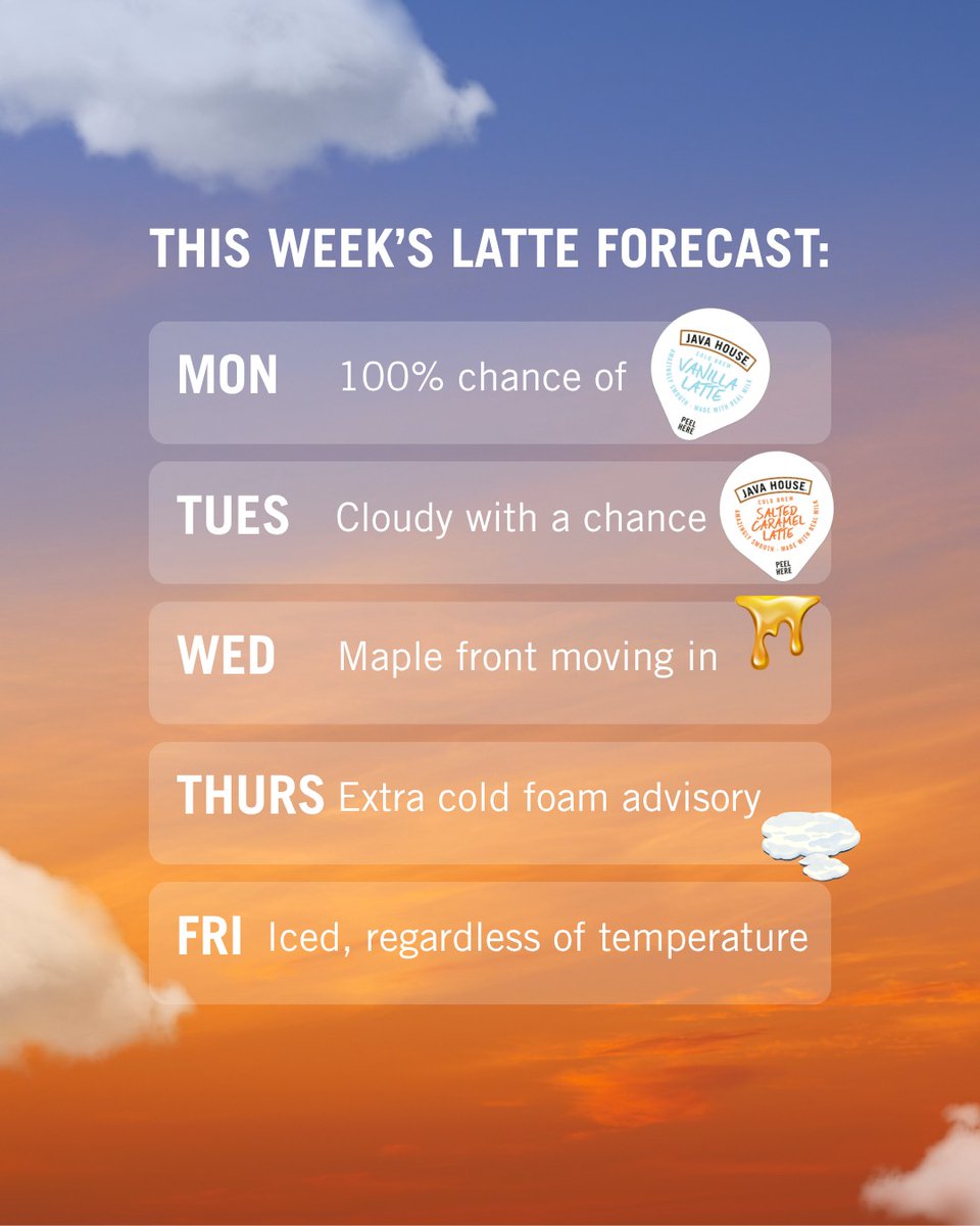 javahouse's tweet photo. How are you latte-ing this week?😋 https://t.co/zvPuWV1N3y