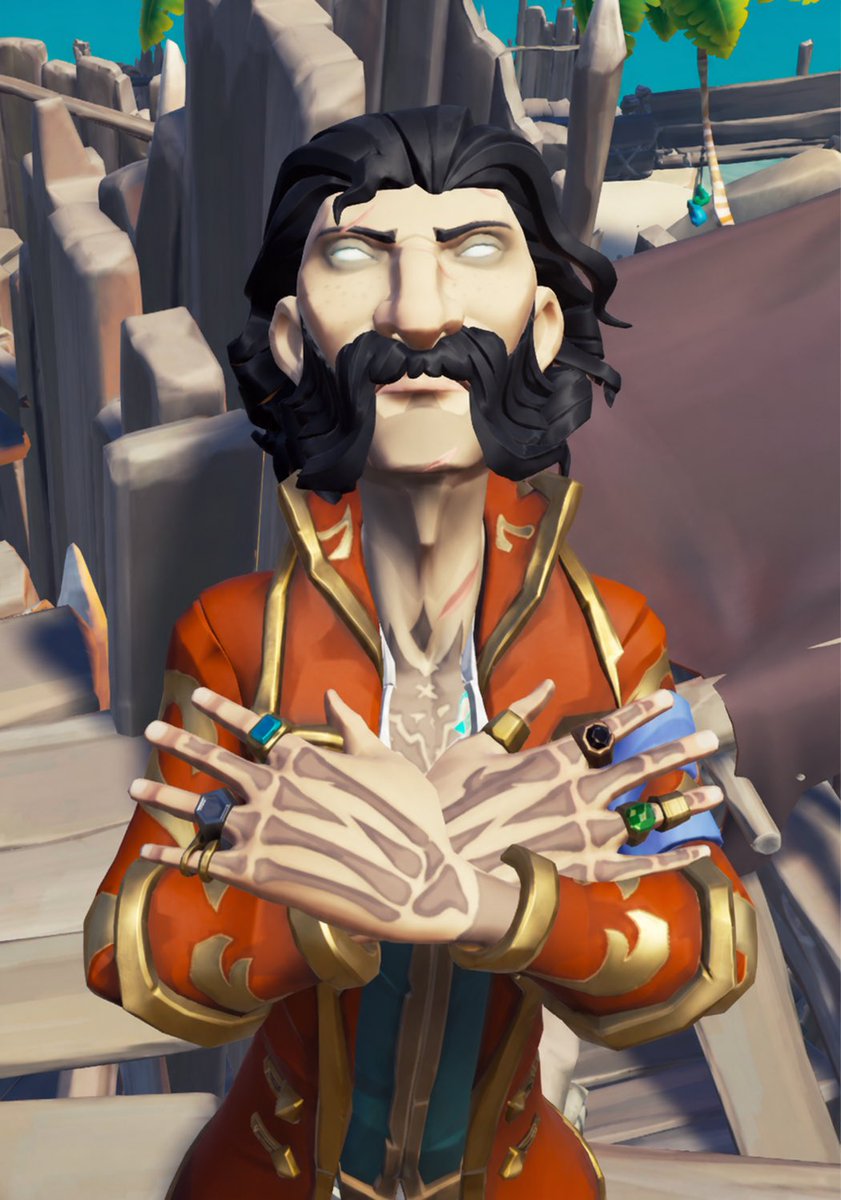 llwicket's tweet photo. @S0nicbob here is my Cosmetic whishlist :
1. Bonecrusher Tattoo/ Dual Bonecrusher (Skeleton hands on both hands 
2. Skullface Makeup
3. Mysterious Stranger: Flintlock, Eye of Reach, Blunderbuss

Could I get these for my Birthday in December #seaofthieves #sot #sotshot https://t.co/I155dhvfef
