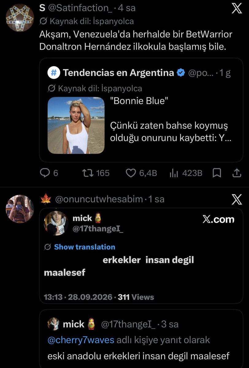 messizmxcc's tweet photo. @onuncutwhesabim Attığın tweetin Tam üstünde bi orospunun kadınlığını görüyorsunuz kadınlar çiçektir çiçek https://t.co/QnrXt5s3jU